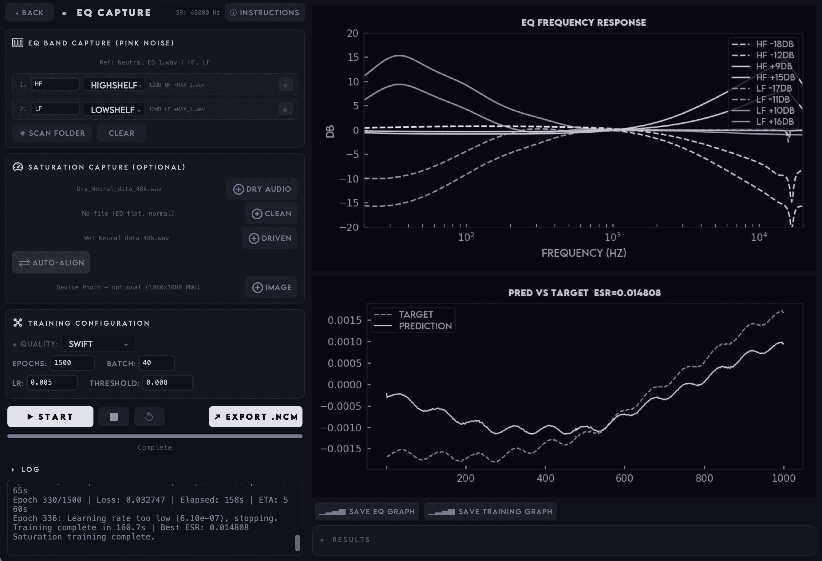 Neuaris EQ capture interface